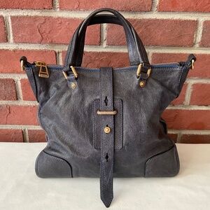 Belstaff England Hampton Nottingham Zip Tote Leather Bag Made in Italy